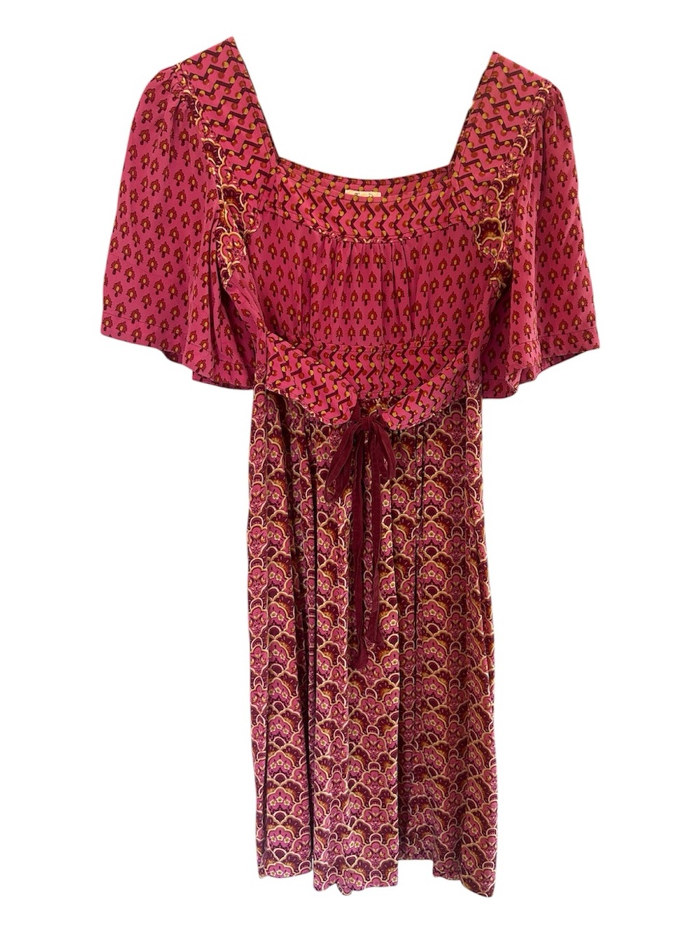 Plenty by Tracy Reese Pink Silk Boho Midi Dress Anthropologie Quiet Luxury